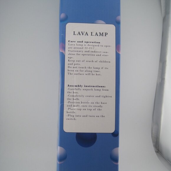 NEW Retro Silver Lava Lamp Light 13.5" Slim Yellow Wax with Light Bulb & Box - Picture 3 of 4